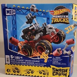 Hot Wheels Monster Trucks Bone Shaker Building Set - Red and Black
